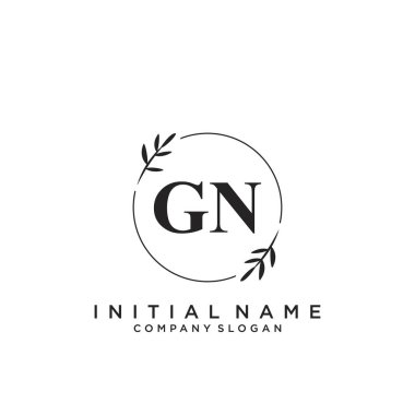 Harf Gn Güzellik Logosu Şablon Vektörü