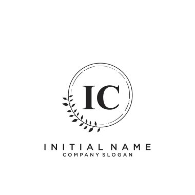 Harf Ic Güzellik Logo Şablon Vektörü