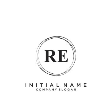 Harf Yeniden Güzellik Logosu Şablon Vektörü