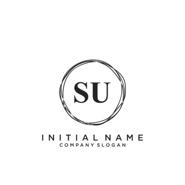 Harf Su Güzellik Logosu Şablon Vektörü