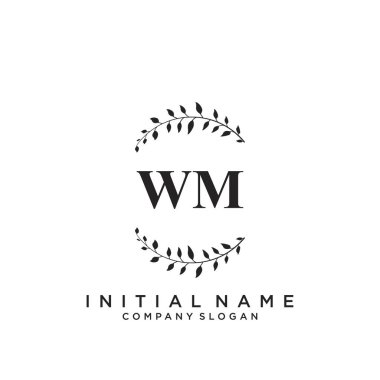 Wm Güzellik Logosu Şablon Vektörü