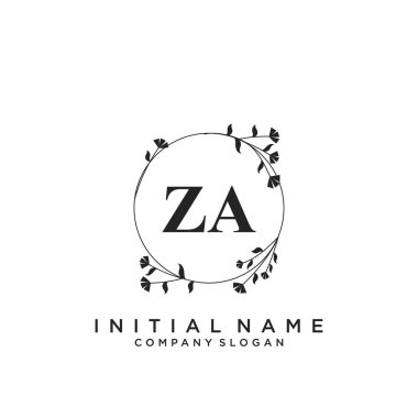 Za Harfi Güzellik Logosu Şablon Vektörü