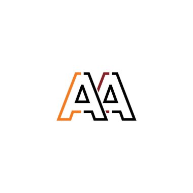 Aa harfi logo tasarım şablonu elementleri