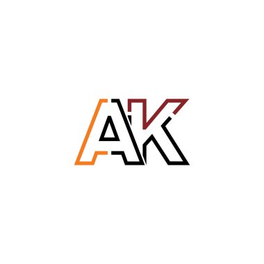 Harf Ak logo tasarım şablonu ögeleri