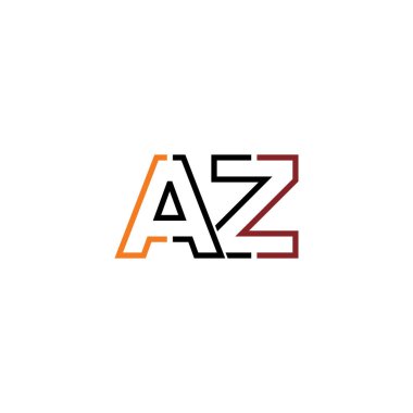 Harf Az logo tasarım şablonu elementleri