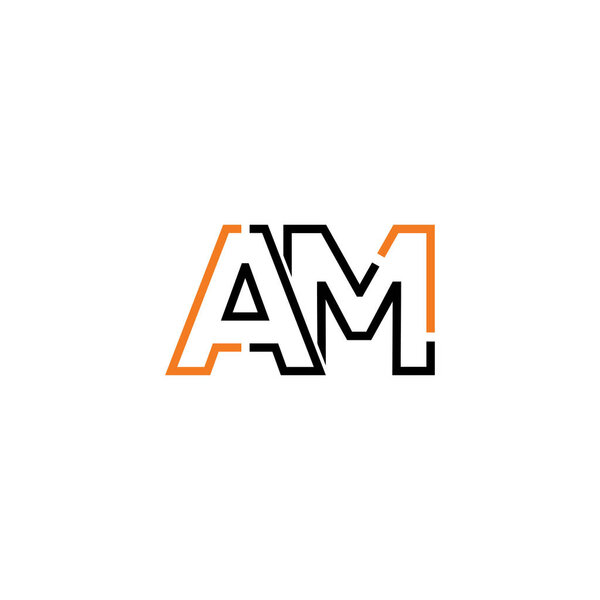 Letter AM logo icon design template elements