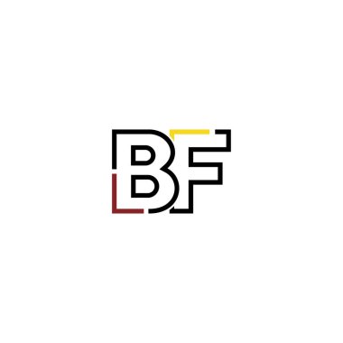 Bf logo simgesi tasarım şablonu ögeleri