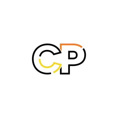 CP logo simgesi tasarım şablonu elementleri