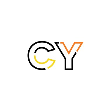Cy logo simgesi şablon elementleri dizayn et