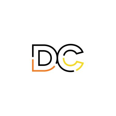 Harf Dc logo tasarım şablonu elementleri