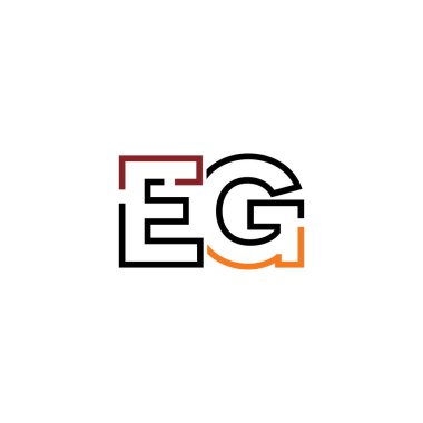 Harf Eg logo simgesi tasarım şablonu elementleri