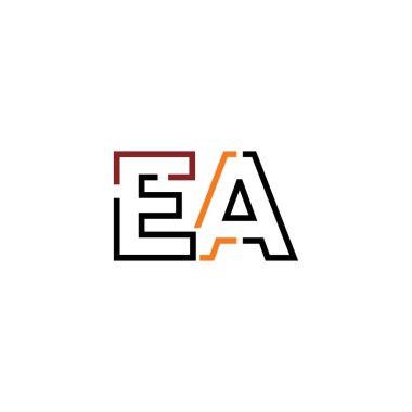Ea logo simgesi tasarım şablonu elementleri