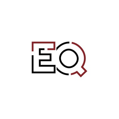 Harf Eq logo tasarım şablonu elementleri