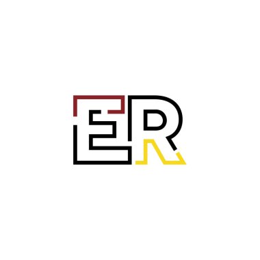 Harf Er logo tasarım şablon elementleri