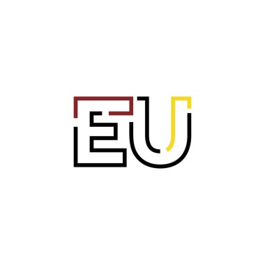 Eu logo simgesi tasarım şablon elementleri