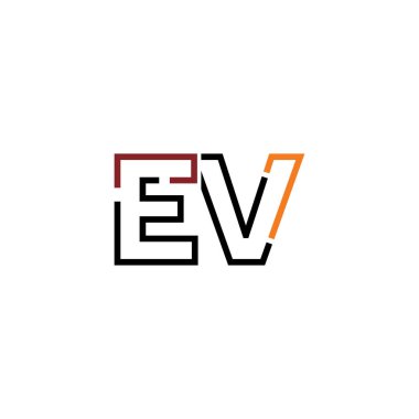 Harf Ev logo tasarım şablonu elementleri