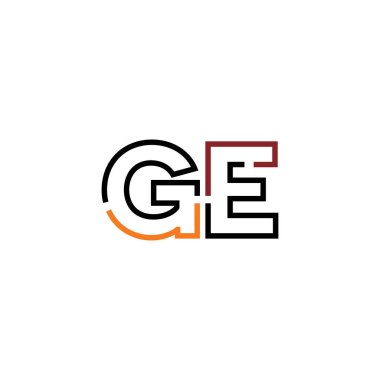 Ge logo simgesi tasarım şablonu ögeleri