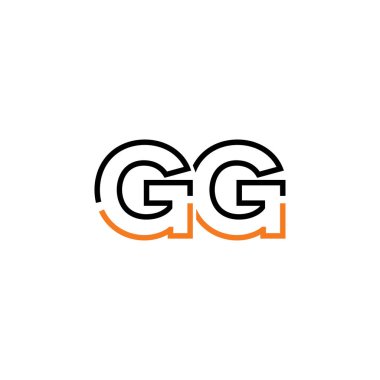 Harf Gg logo tasarım şablonu ögeleri