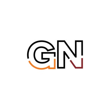 Mektup Gn logo simge tasarım şablonu öğeleri