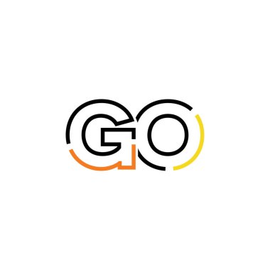 Harf Go logo tasarım şablonu elementleri