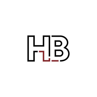 Harf Hb logo simgesi tasarım şablon elementleri