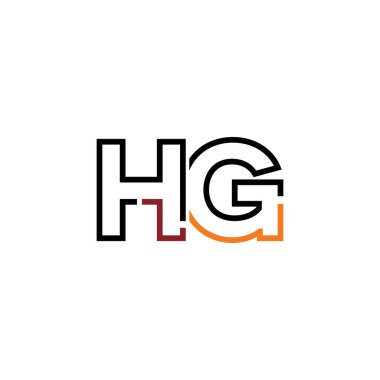 Harf Hg logo tasarım şablonu ögeleri