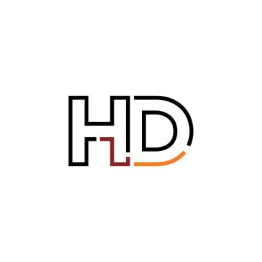 Harf Hd logo tasarım şablonu ögeleri