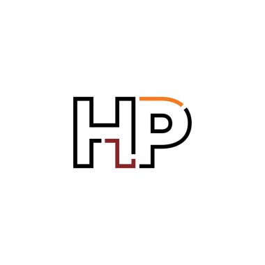 Harf Hp logo simgesi tasarım şablon elementleri