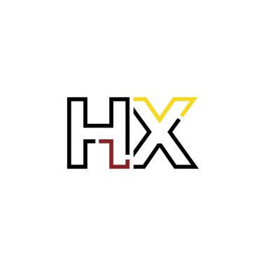 Harf Hx logo tasarım şablonu ögeleri