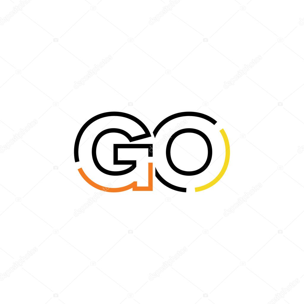 Letter GO logo icon design template elements