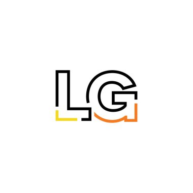Harf Lg logo tasarım şablonu ögeleri