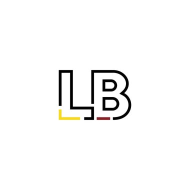 Lb harfi logo simgesi tasarım şablon elementleri