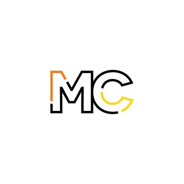 Harf Mc logo tasarım şablonu elementleri