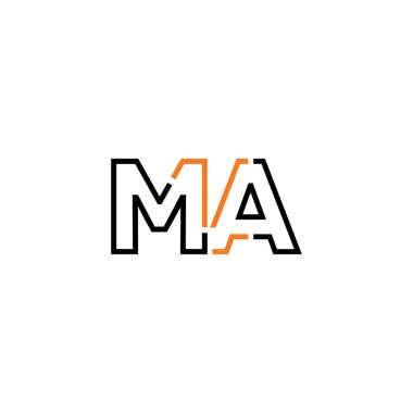 Ma Harfi logo tasarım şablonu elementleri