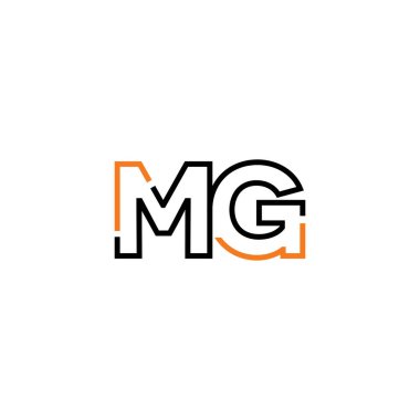 Harf Mg logo tasarım şablonu elementleri