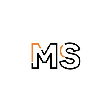 Harf Ms logo simgesi tasarım şablon elementleri