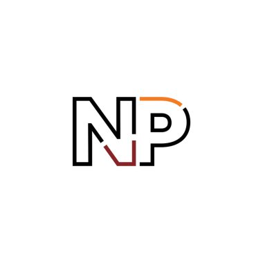 Harf Np logo tasarım şablonu elementleri