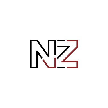 Nz harfi logo simgesi tasarım şablon elementleri