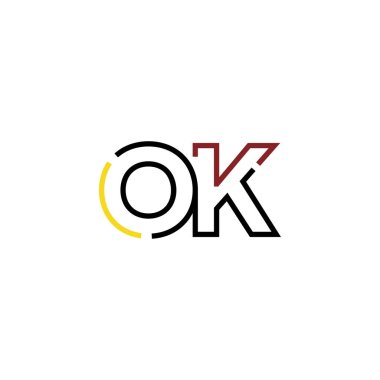 Harf Ok logo tasarım şablonu elementleri