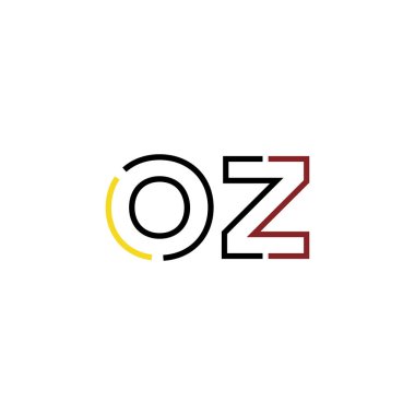 Oz Harfi logo tasarım şablonu elementleri