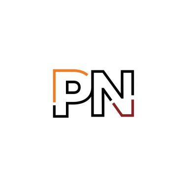 Harf Pn logo simgesi tasarım şablon elementleri