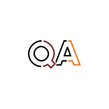 Harf Qa logo tasarım şablonu elementleri