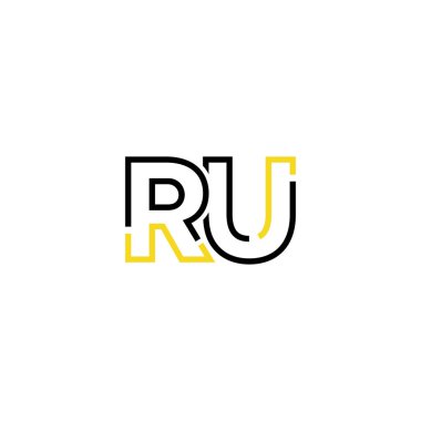 Harf Ru logo tasarım şablonu ögeleri