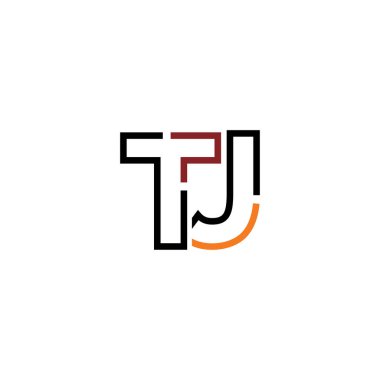 Harf Tj logo tasarım şablonu elementleri
