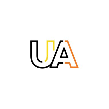 Ua harfi logo tasarım şablonu elementleri