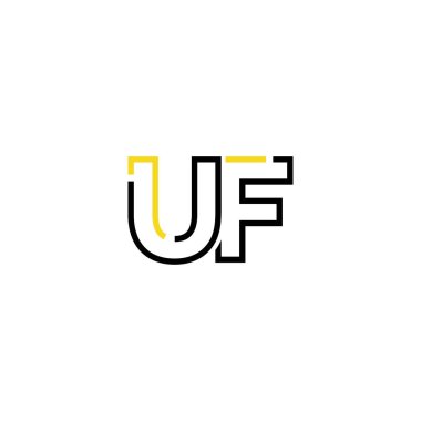 Uf logo simgesi tasarım şablonu ögeleri