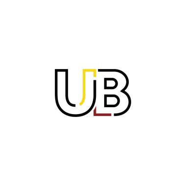 Ub logo simgesi tasarım şablonu elementleri