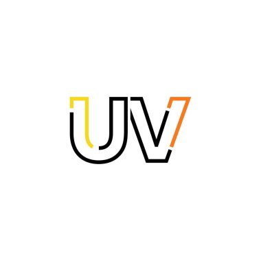 Uv logo simgesi tasarım şablonu elementleri