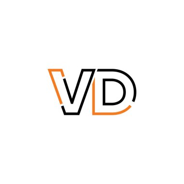 Harf Vd logo tasarım şablonu elementleri