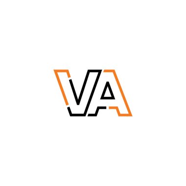 Harf Va logo tasarım şablonu elementleri